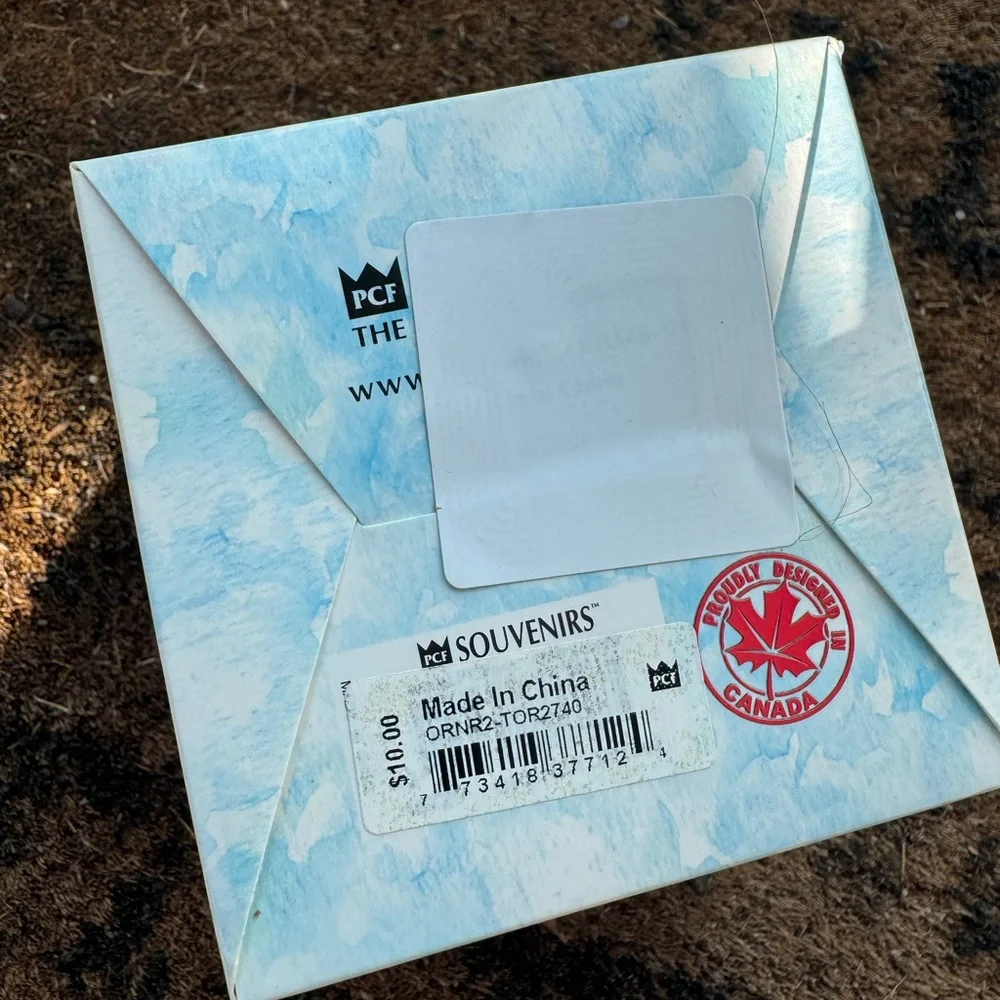 Toronto Souvenir Ornament with Red Ribbon